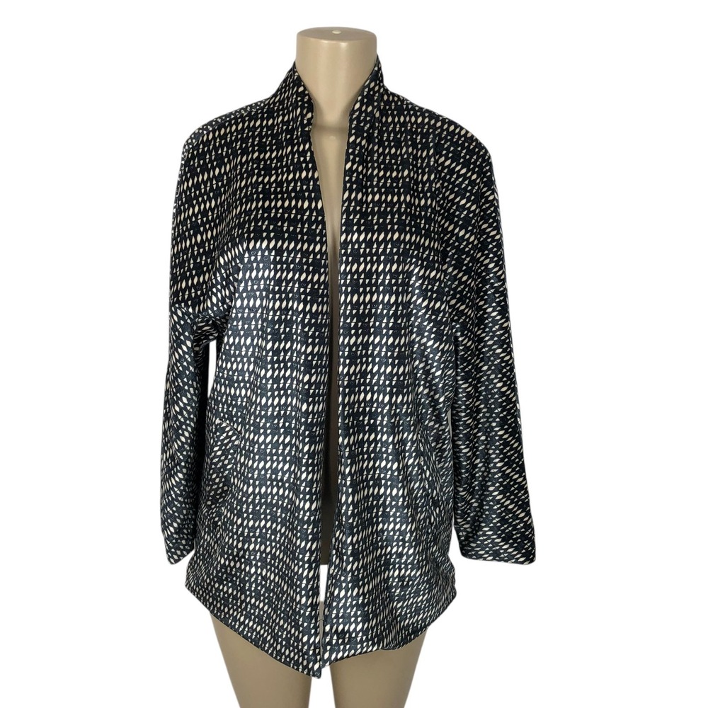 Anthropologie Sita Murt Size 40 / US 12 Velvet Cardigan Blazer Sweater Geometric